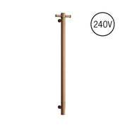 Thermogroup Round Heated Vertical Bar Rail 240V Brushed Bronze