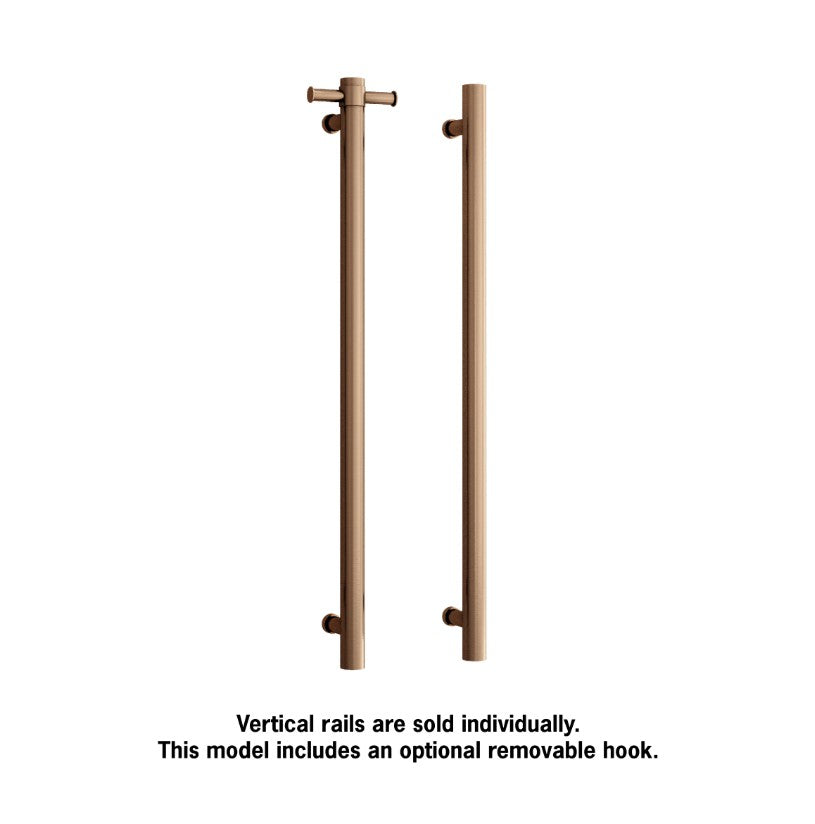 Thermogroup Round Heated Vertical Bar Rail 240V Brushed Bronze
