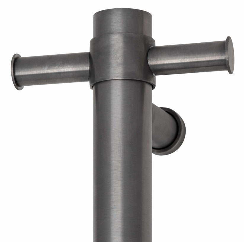 Thermogroup Round Heated Vertical Bar Rail 240V Brushed Gun Metal