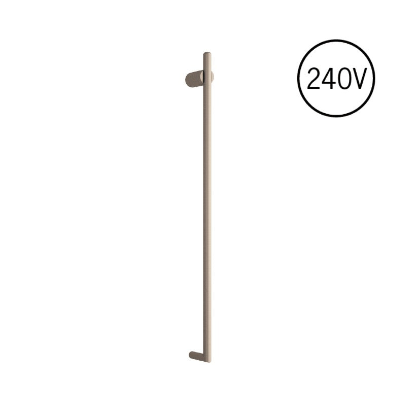 Thermogroup Round Heated Vertical Bar Rail 240V Brushed Nickel