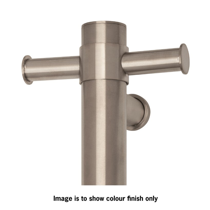 Thermogroup Round Heated Vertical Bar Rail 240V Brushed Nickel