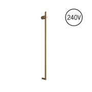 Thermogroup Round Heated Vertical Bar Rail 240V Brushed Brass