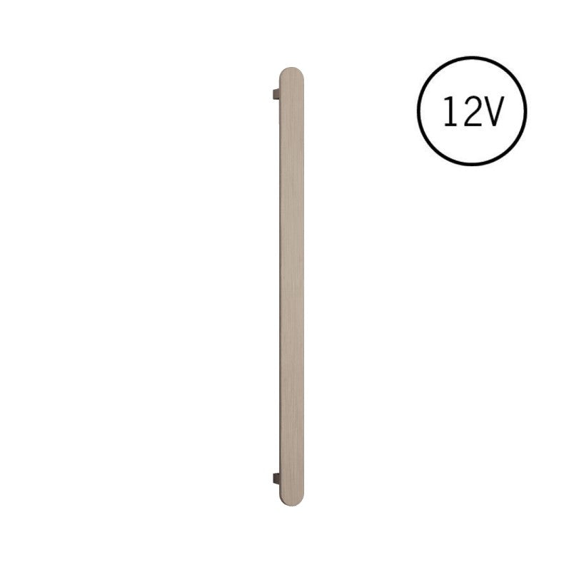 Thermogroup Flat Pill Heated Vertical Bar Rail 12V Brushed Nickel