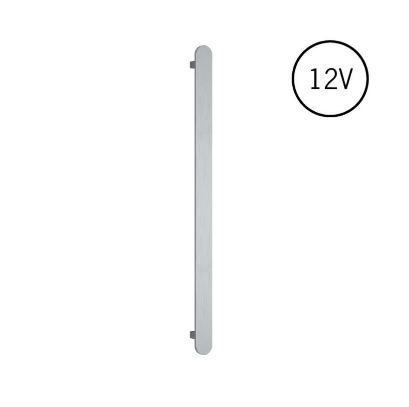 Thermogroup Flat Pill Heated Vertical Bar Rail 12V Brushed Stainless