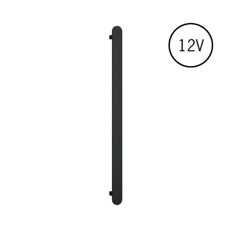 Thermogroup Flat Pill Heated Vertical Bar Rail 12V Matte Black