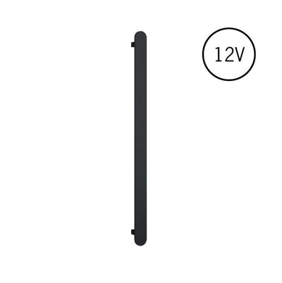 Thermogroup Flat Pill Heated Vertical Bar Rail 12V Matte Black