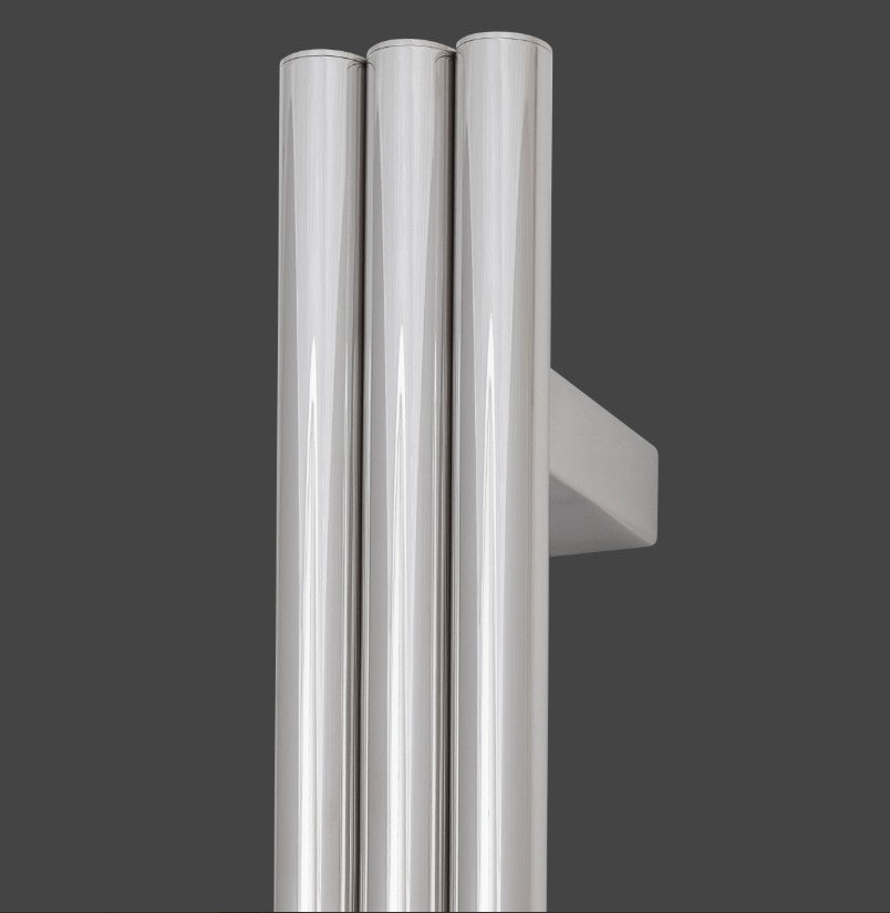 Thermogroup Triple Tube Heated Vertical Towel Rail 12V Polished Stainless