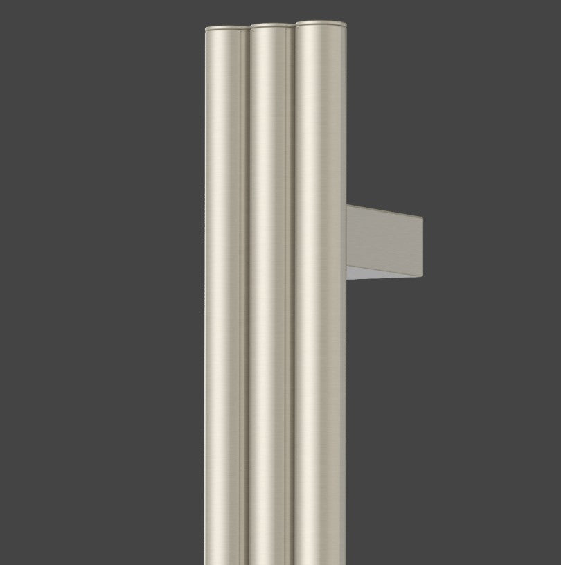 Thermogroup Triple Tube Heated Vertical Towel Rail 12V Brushed Nickel