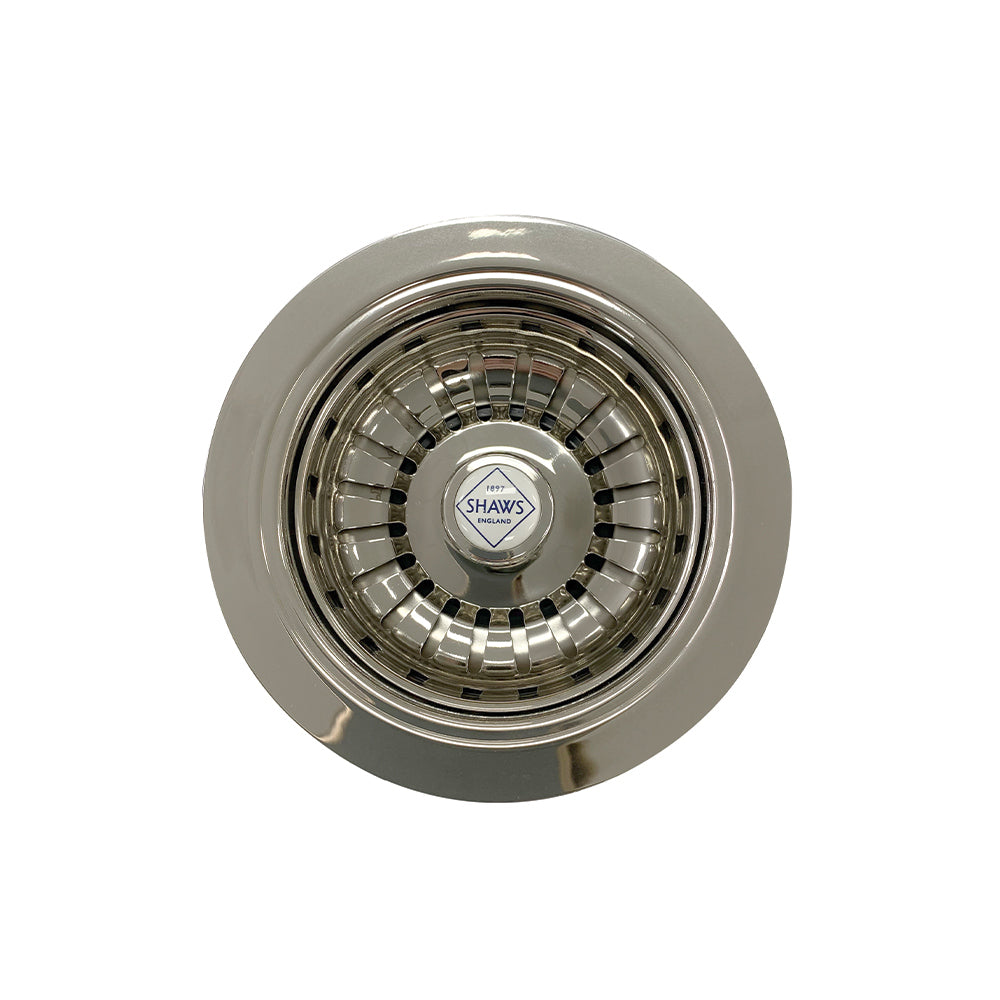 Shaws 90mm Basket Strainer Polished Nickel — Designer Bathware