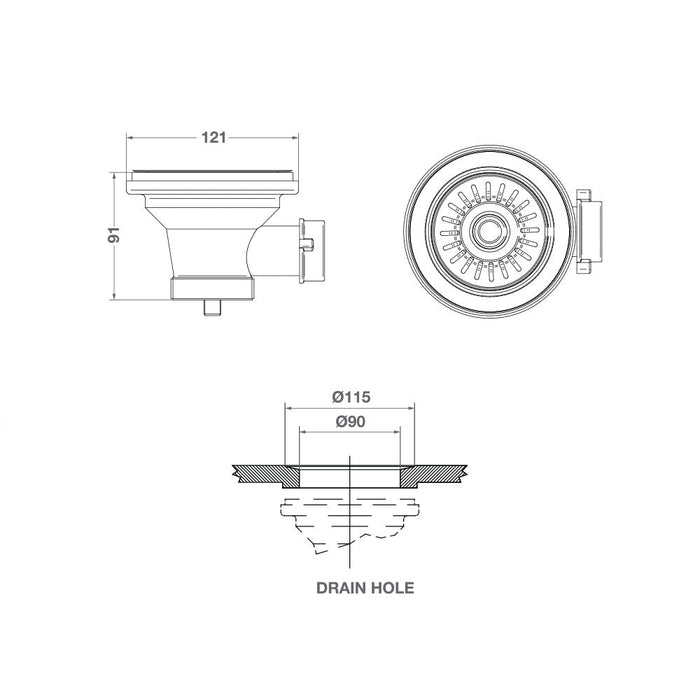 Shaws Shaker Single 800 Sink