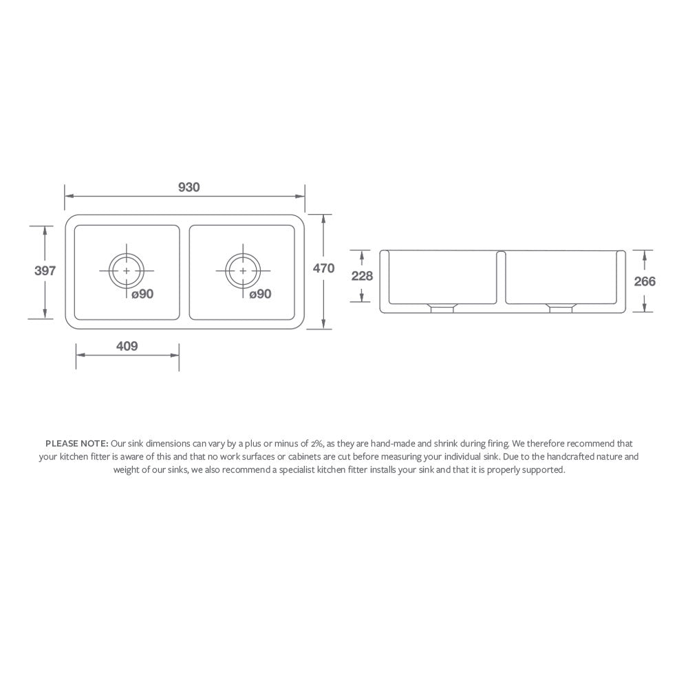 Shaws Farnworth Double 930 Sink