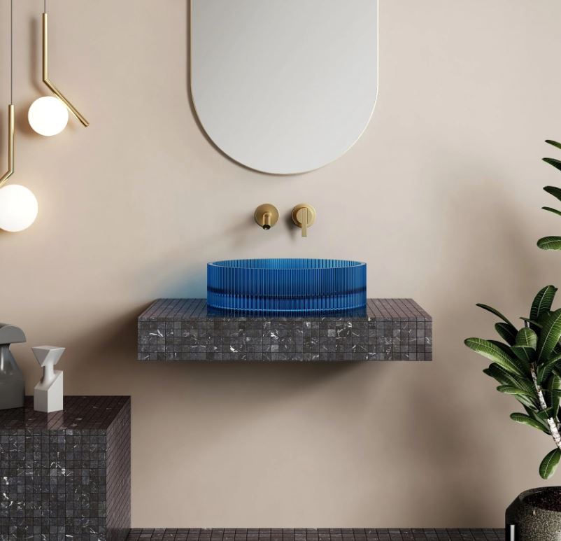 Cassa Design Wow V-Groove Translucency Resin Stone Basin