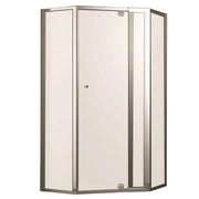 Telescopic Pivot Shower Screen Front & 2 Returns M7770 White