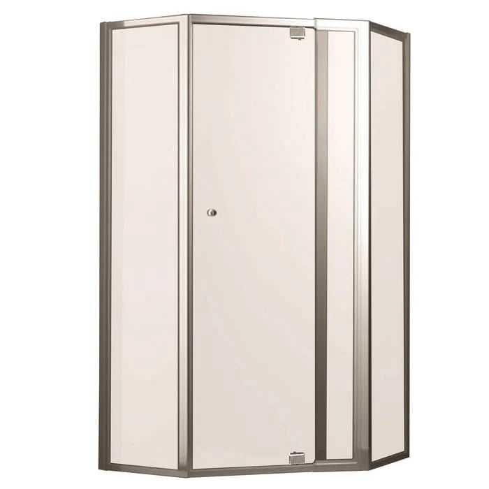 Telescopic Pivot Shower Screen Front & 2 Returns M7770 White