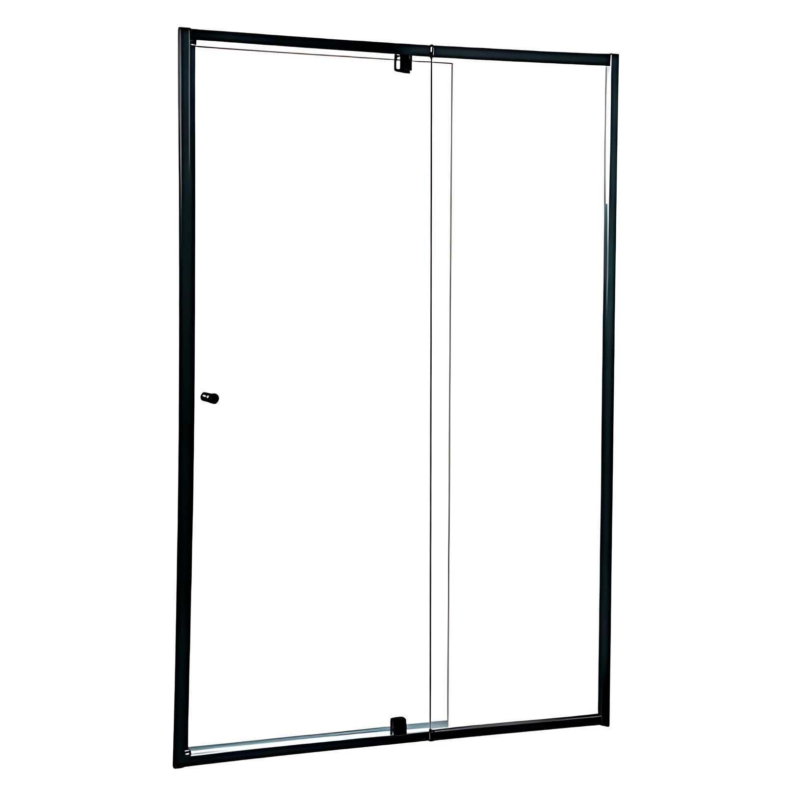Mimi Telescopic Pivot Shower Screen Front Black