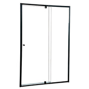 Mimi Telescopic Pivot Shower Screen Front Black