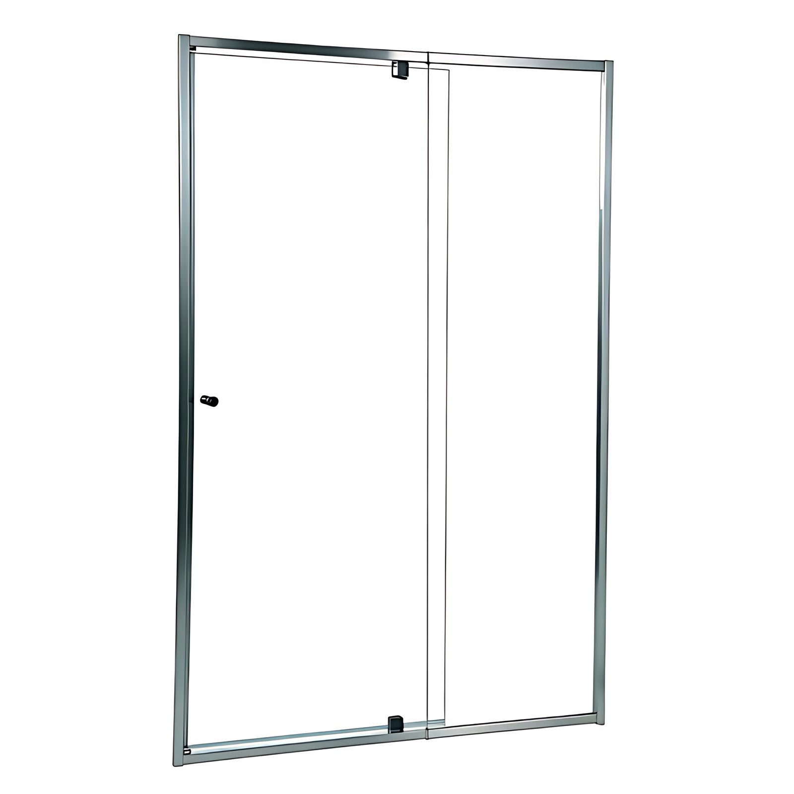 Mimi Telescopic Pivot Shower Screen Front Silver