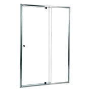 Mimi Telescopic Pivot Shower Screen Front Silver