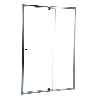 Mimi Telescopic Pivot Shower Screen Front Silver