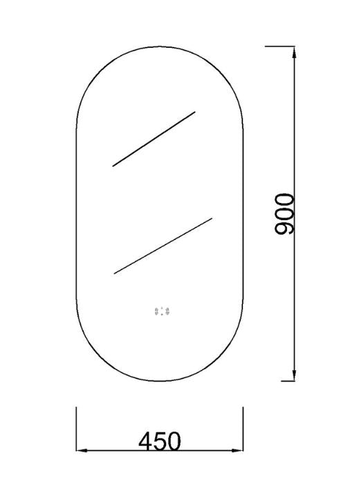 LED Backlit Pill Mirror