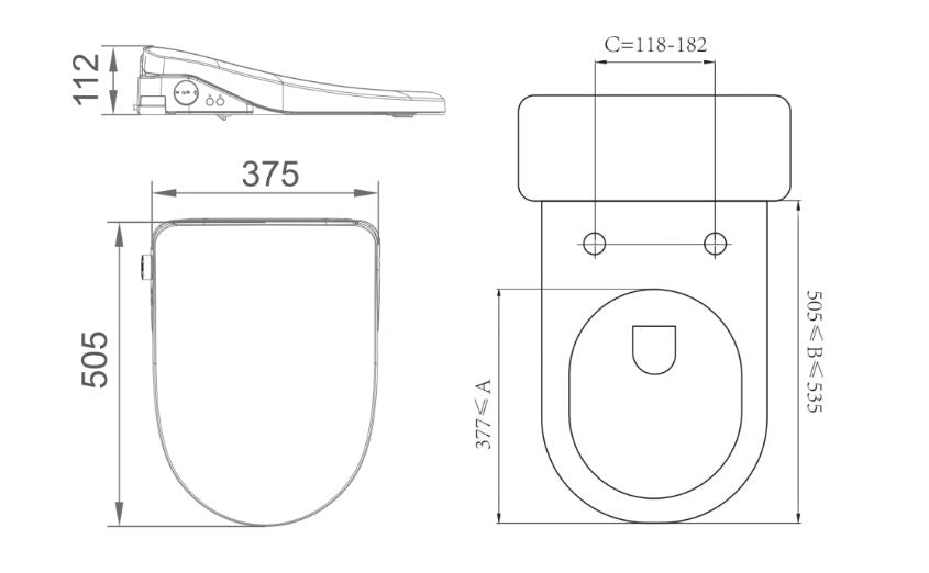 Lafeme Catania Standard Bidet Seat