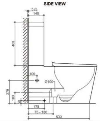 Mimi T1 Back to Wall Toilet Pan