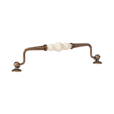 Momo Trianon Swivel Bail 224mm in Cream Crackle & Antique Brass