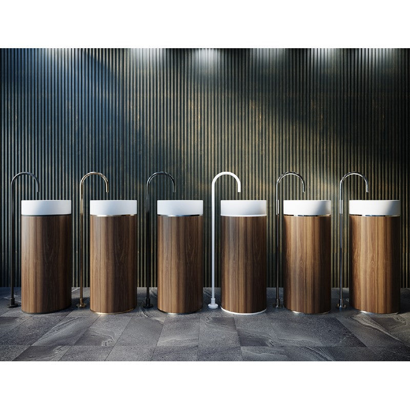 BelBagno Tesoro Brushed Brass Pedestal Basin