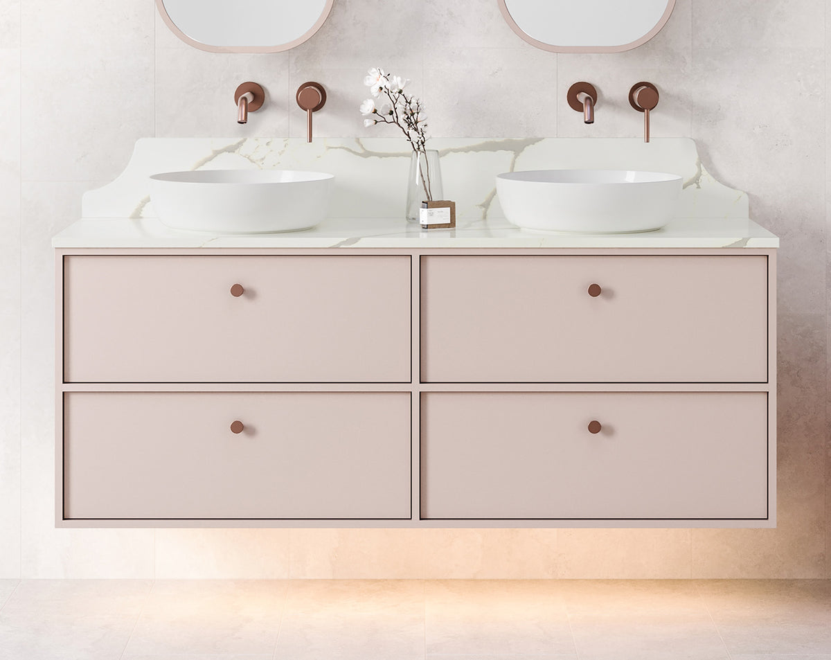 Timberline Taro wall hung double bowl vanity