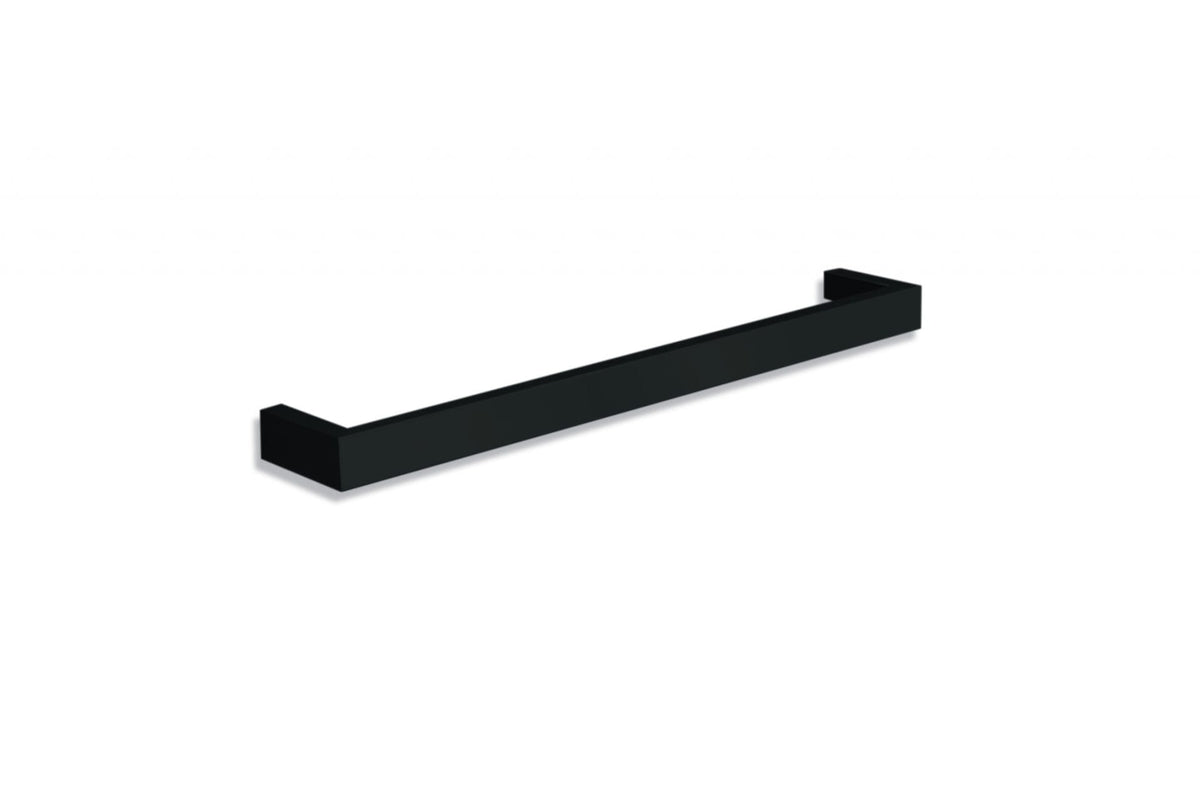 Thermogroup Thermorail 12V Square Single Bar Heated Towel Rail Matt Black