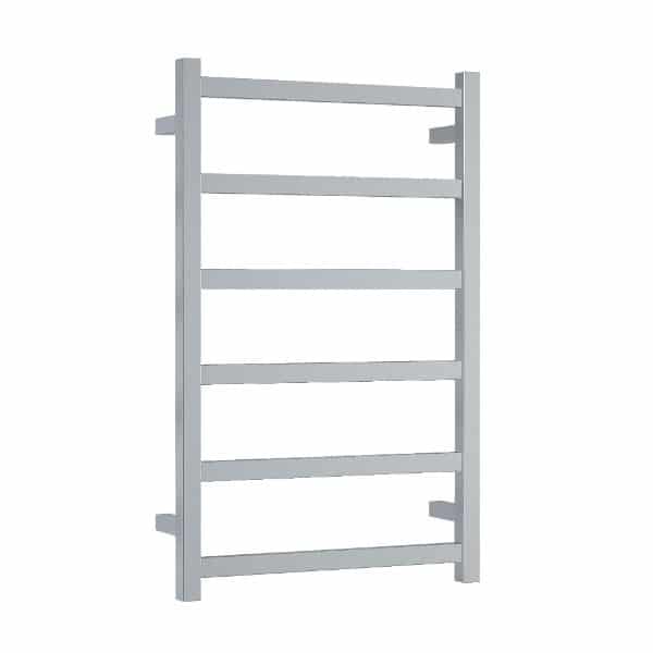 Thermogroup Thermorail 240V Straight Square Budget Heated Towel Rail Polished Stainless Steel