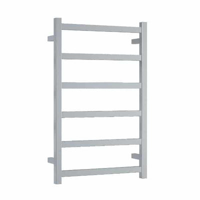 Thermogroup Thermorail 240V Straight Square Budget Heated Towel Rail Polished Stainless Steel