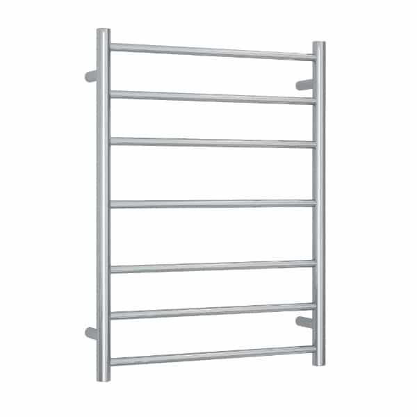 Thermogroup Thermorail 240V Straight Round Budget Ladder Heated Towel Rail Polished Stainless Steel