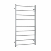 Thermogroup Thermorail 240V Straight Round Budget Ladder Heated Towel Rail Polished Stainless Steel