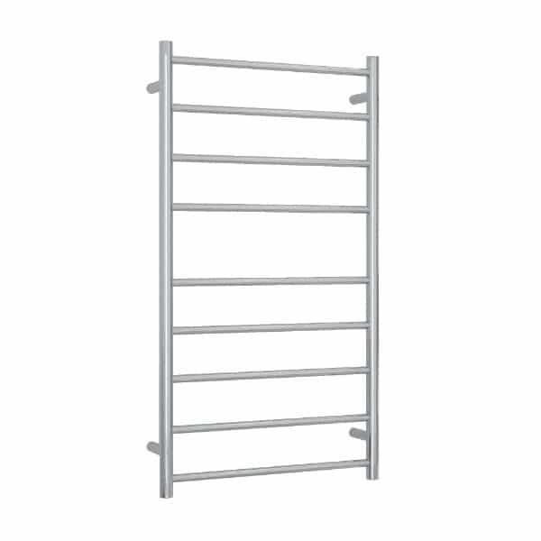 Thermogroup Thermorail 240V Straight Round Budget Ladder Heated Towel Rail Polished Stainless Steel