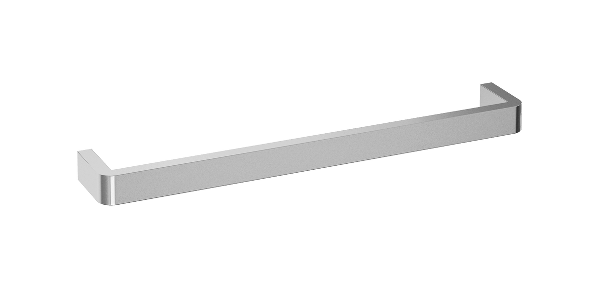 Thermogroup Thermorail 12V Square Single Bar Heated Rail with Curved Corners Polished Stainless Steel