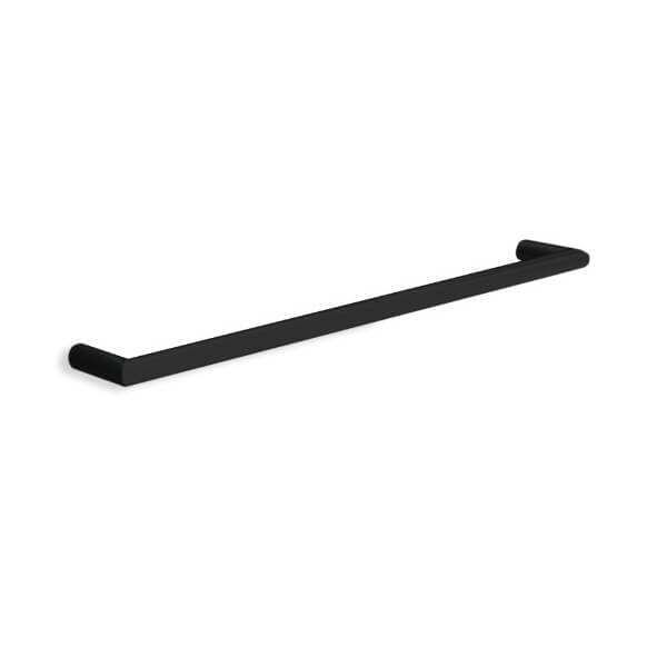 Thermogroup Thermorail 12V Round Single Bar Heated Towel Rail Matt Black