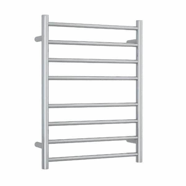 Thermogroup Thermorail 240V Straight Round Ladder Heated Towel Rail Polished Stainless Steel