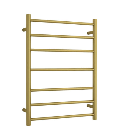 Thermogroup Thermorail 240V Round Ladder Heated Towel Rail Brushed Gold