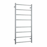 Thermogroup Thermorail 240V Straight Round Ladder Heated Towel Rail Brushed Stainless Steel