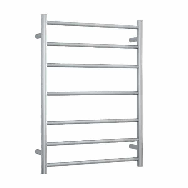 Thermogroup Thermorail 240V Straight Round Ladder Heated Towel Rail Brushed Stainless Steel