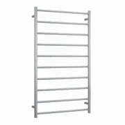 Thermogroup Thermorail 240V Straight Round Ladder Heated Towel Rail Brushed Stainless Steel