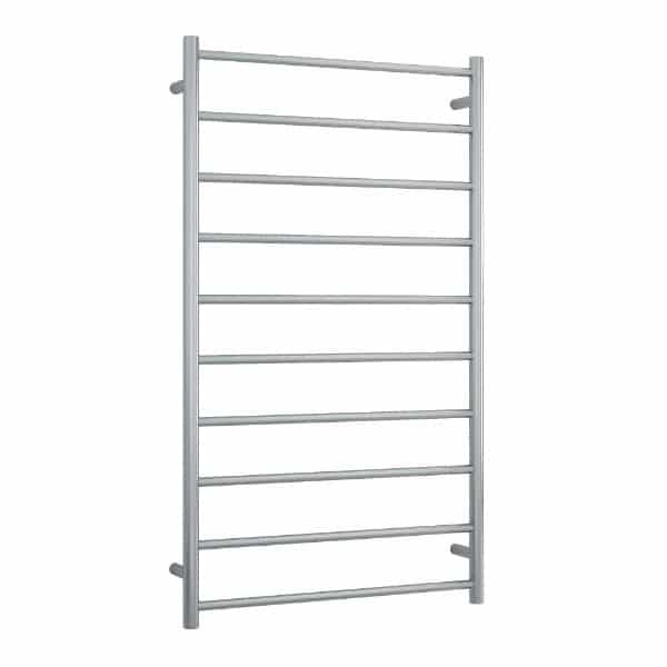 Thermogroup Thermorail 240V Straight Round Ladder Heated Towel Rail Brushed Stainless Steel