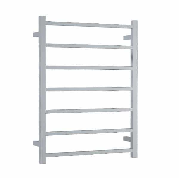 Thermogroup Thermorail 240V Straight Square Ladder Heated Towel Rail Polished Stainless Steel