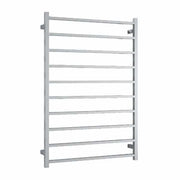 Thermogroup Thermorail 240V Straight Square Ladder Heated Towel Rail Polished Stainless Steel