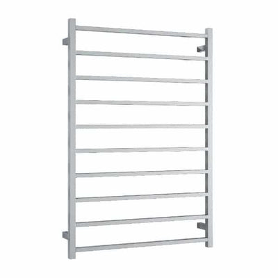 Thermogroup Thermorail 240V Straight Square Ladder Heated Towel Rail Polished Stainless Steel