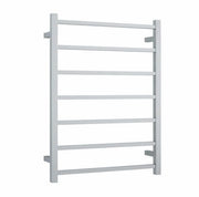 Thermogroup Thermorail 240V Straight Square Ladder Heated Towel Rail Brushed Stainless Steel