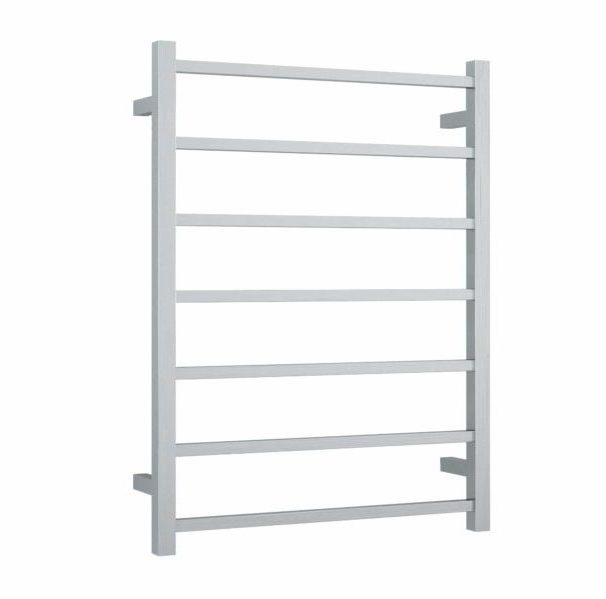 Thermogroup Thermorail 240V Straight Square Ladder Heated Towel Rail Brushed Stainless Steel