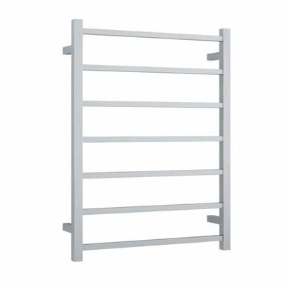 Thermogroup Thermorail 240V Straight Square Ladder Heated Towel Rail Brushed Stainless Steel