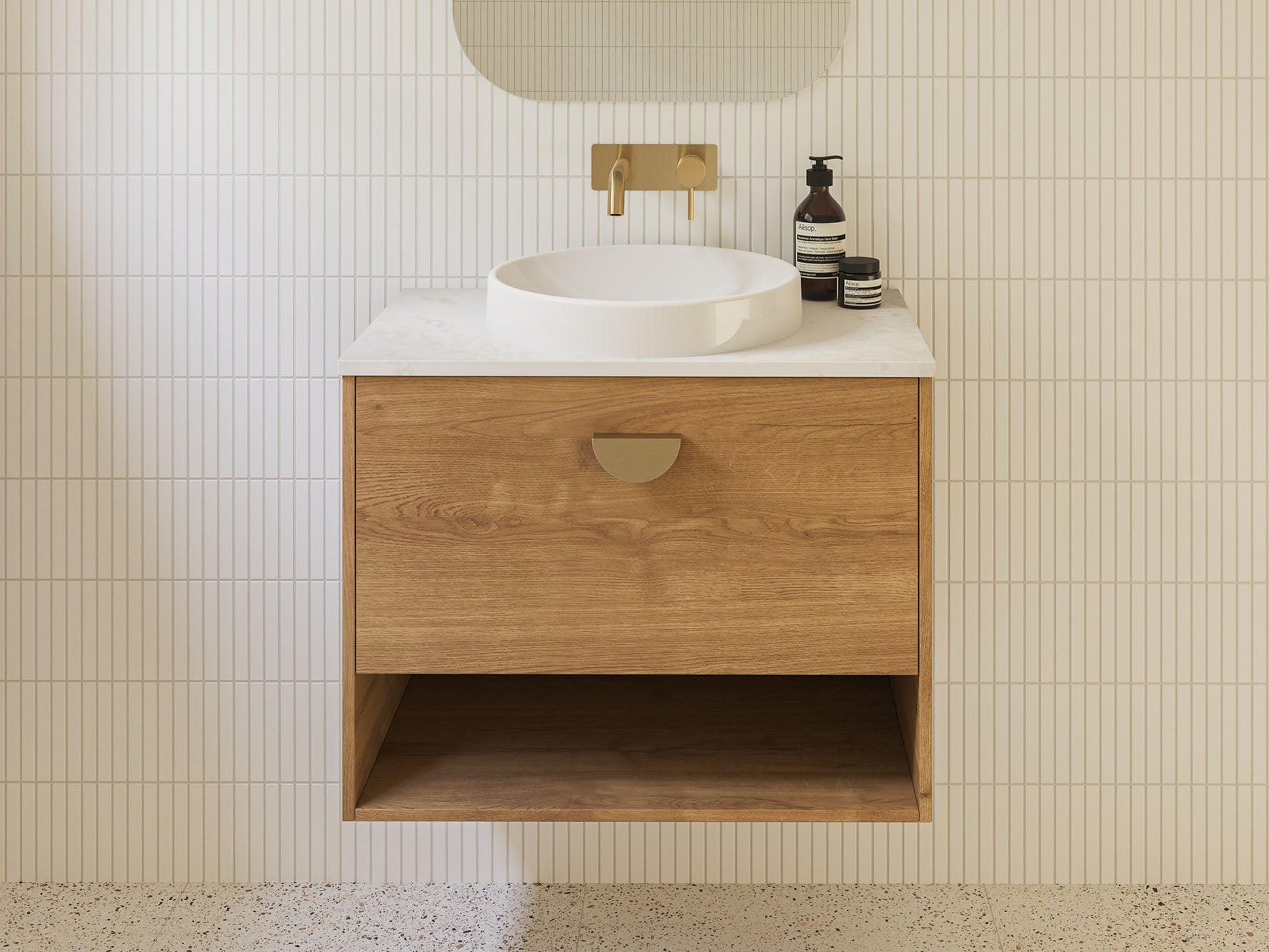Timberline Kansas Wall Hung Vanity Above Counter Basin